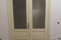 Çift kanatlı, buzlu camlı, ahşap yağlı boyalı iç kapı (2020)